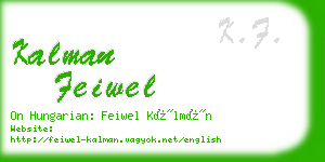 kalman feiwel business card